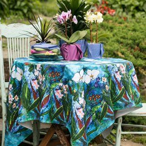 April Cornell Tablecloth Rainforest Orchid 54x54